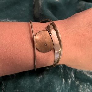 Ooak Vintage handmade artisan metal bracelet
